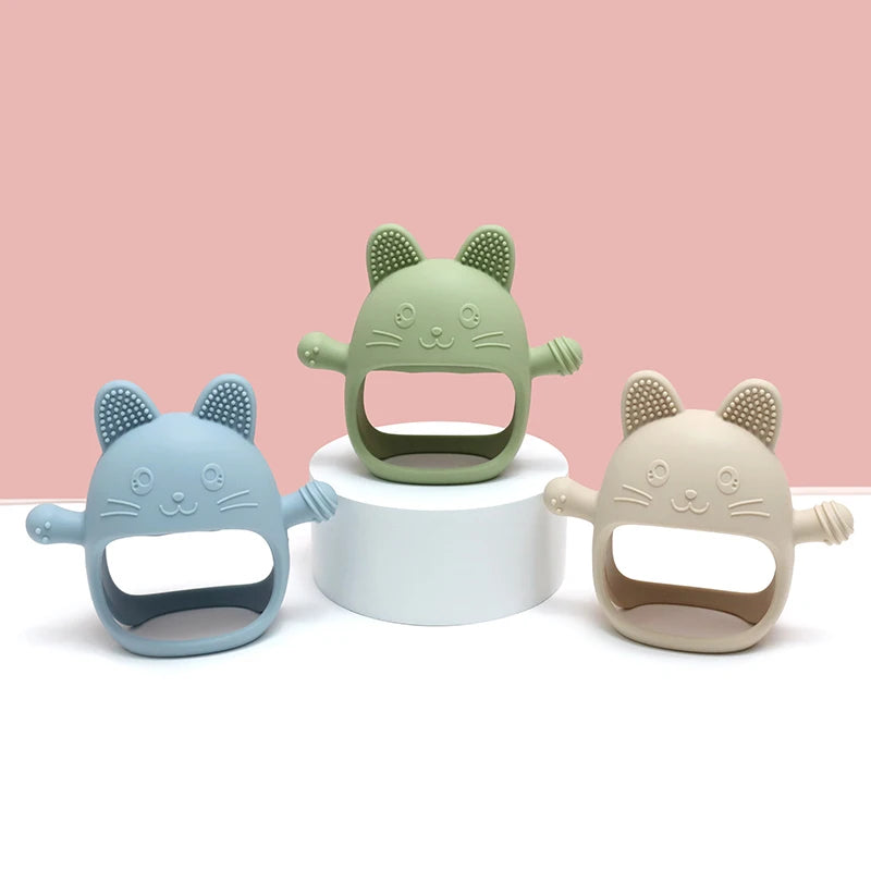 Baby Silicone Teether Gloves Pacifiers Kids Teething Toys Newborn Dental Care Gums Anti-Eating Hand Molar Stick Baby Items
