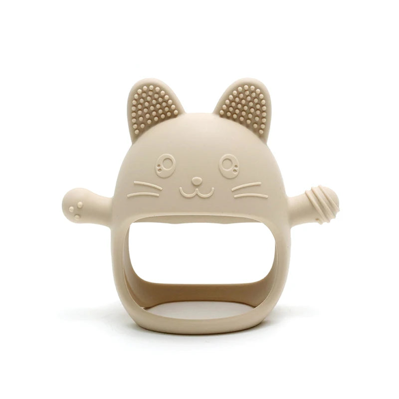 Baby Silicone Teether Gloves Pacifiers Kids Teething Toys Newborn Dental Care Gums Anti-Eating Hand Molar Stick Baby Items
