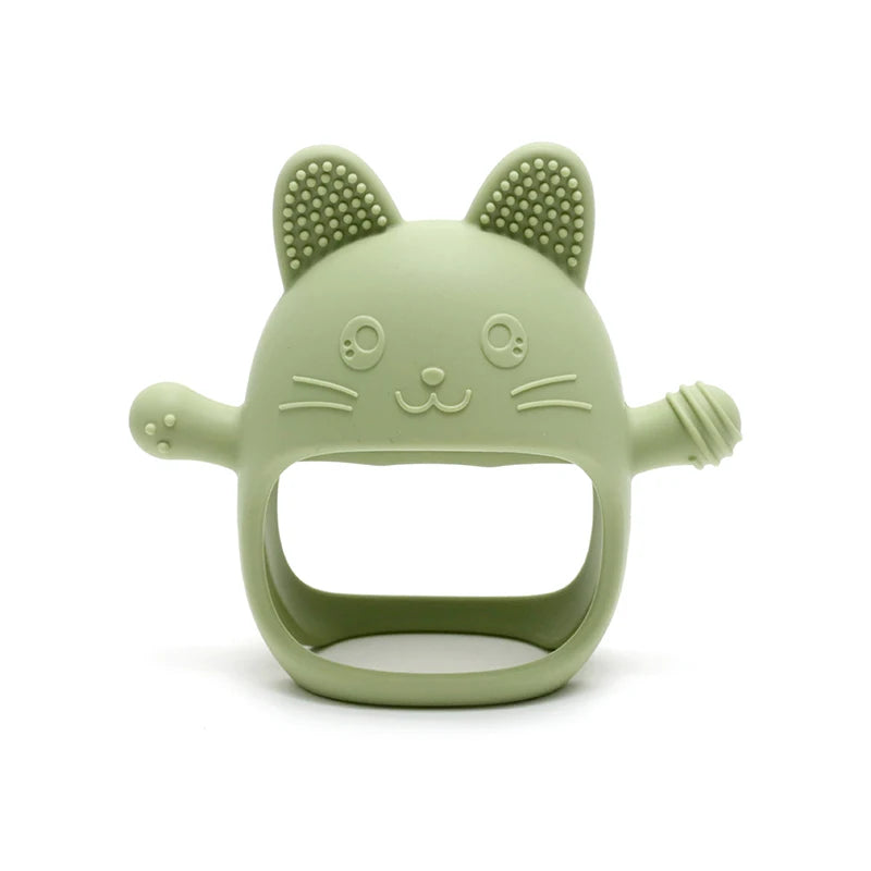 Baby Silicone Teether Gloves Pacifiers Kids Teething Toys Newborn Dental Care Gums Anti-Eating Hand Molar Stick Baby Items